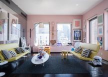 Eclectic-living-room-in-pink-also-embraces-yellow-accents-217x155