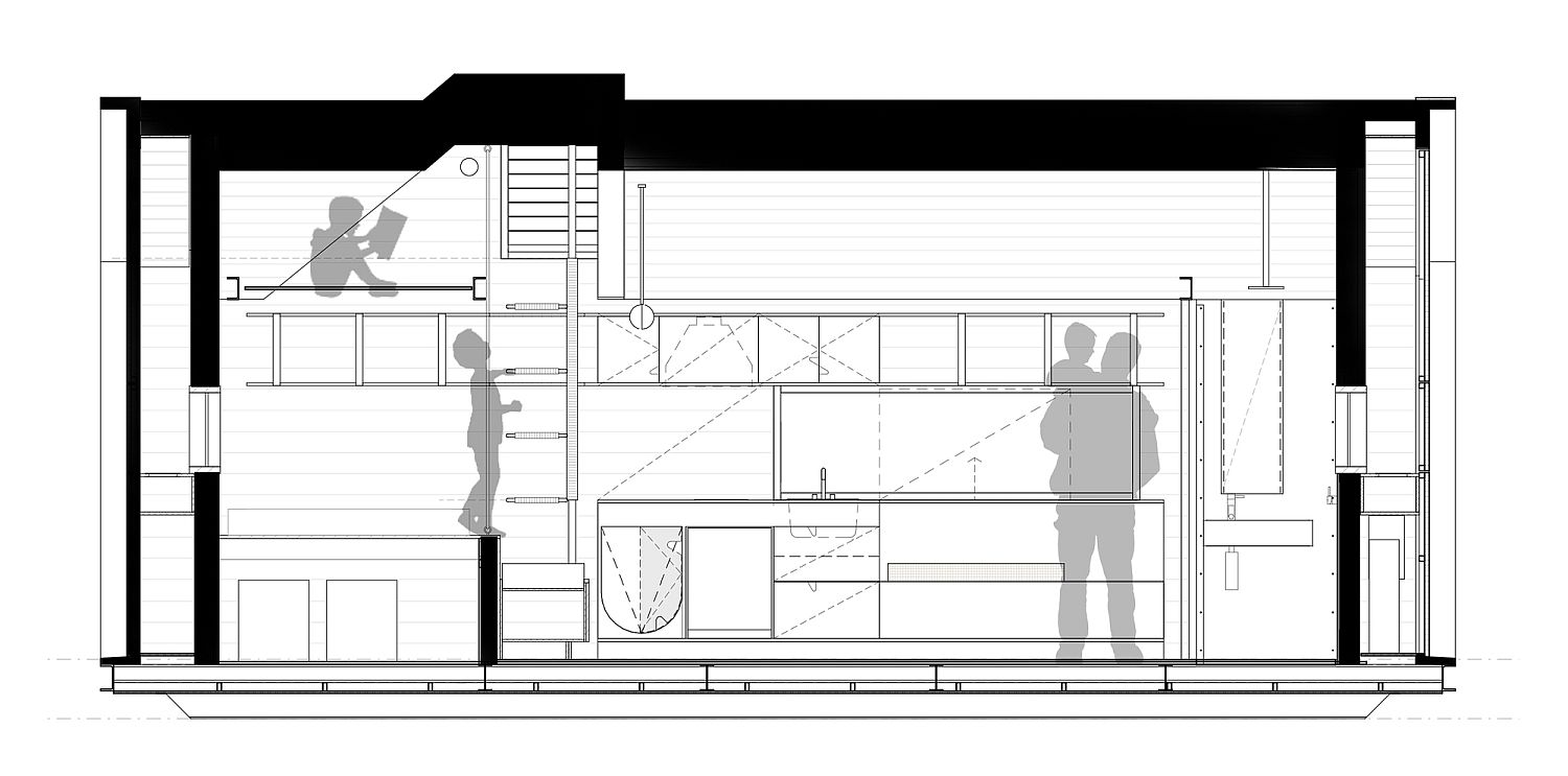 Elevation and design plan of tiny home