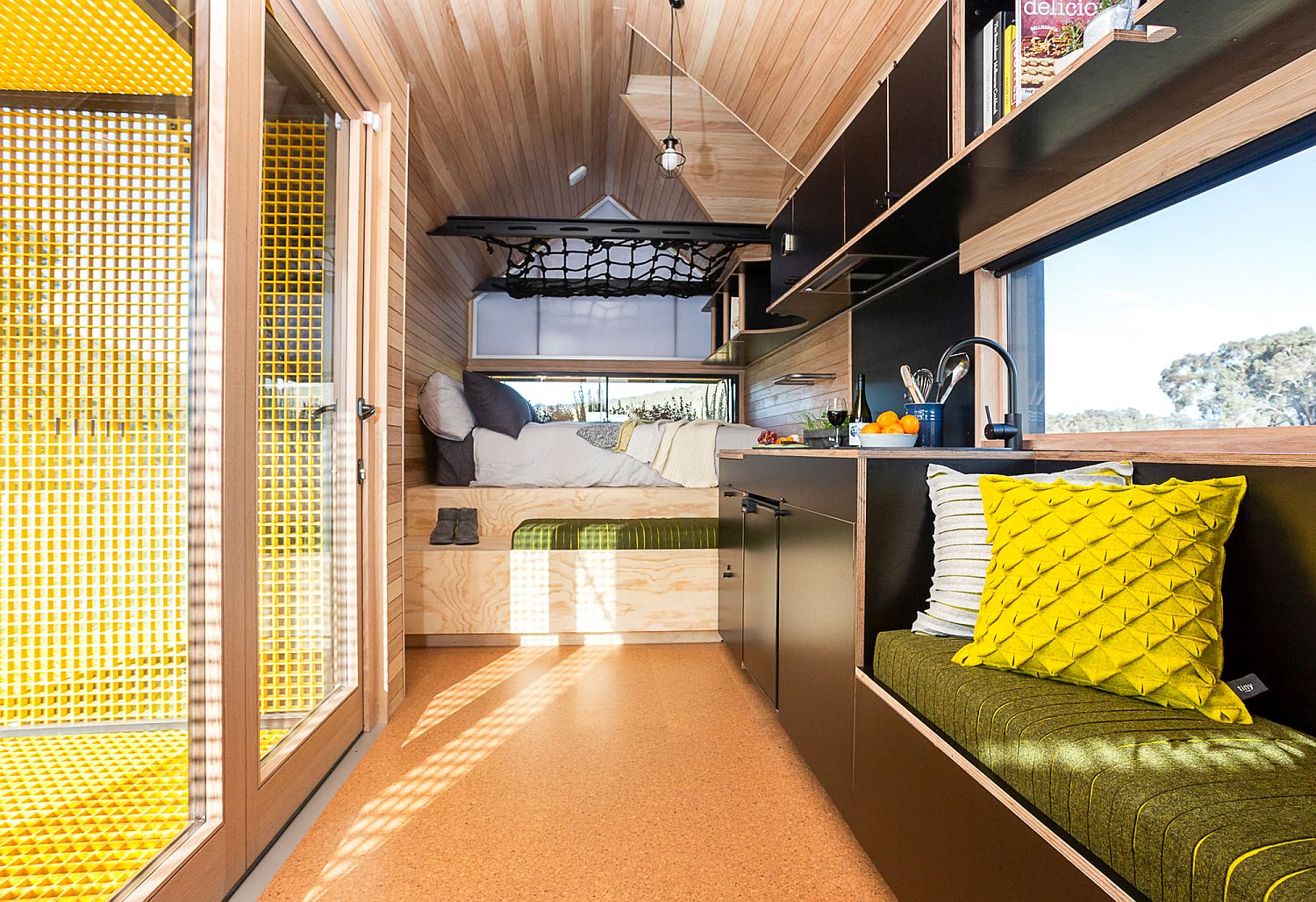 Making most of the limited space inside the tiny cabin using smart floor plan