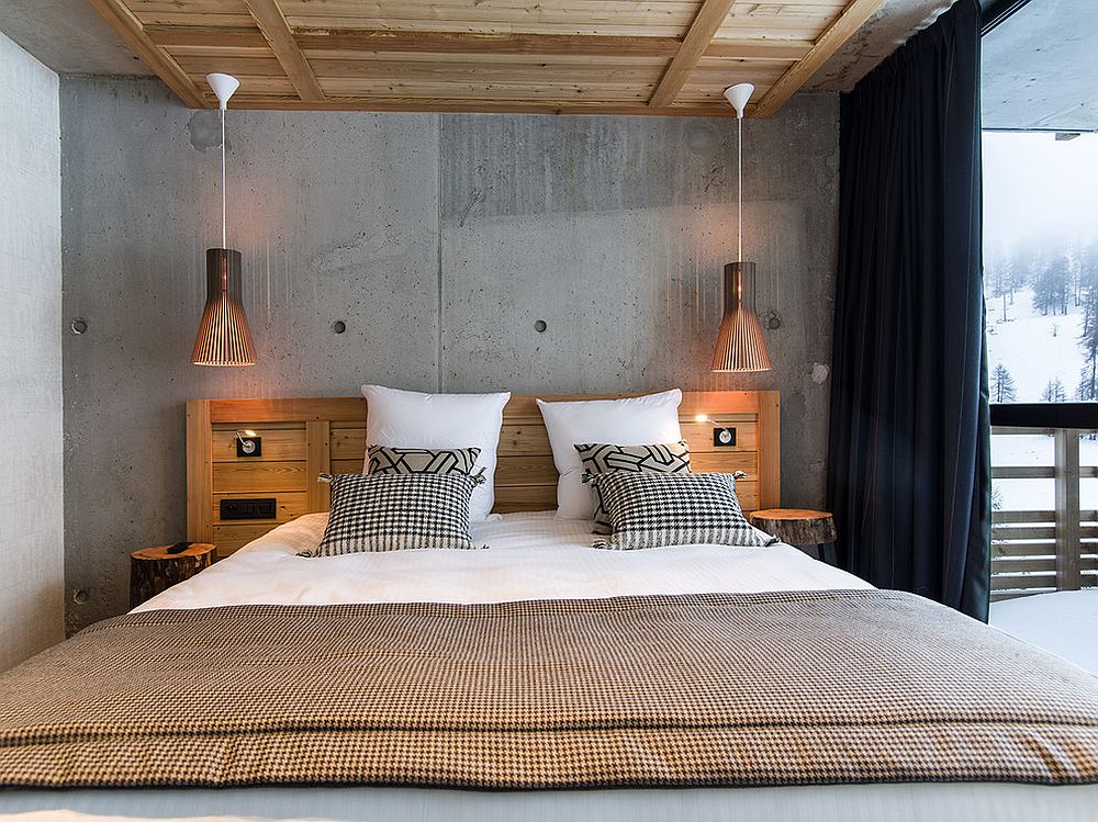 Minimal and rustic styles combined with Scandinavian ease in the bedroom