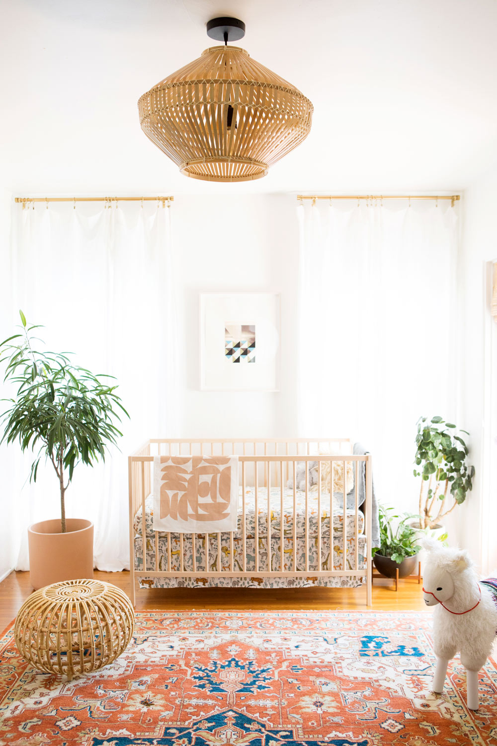 Nursery filled with natural materials