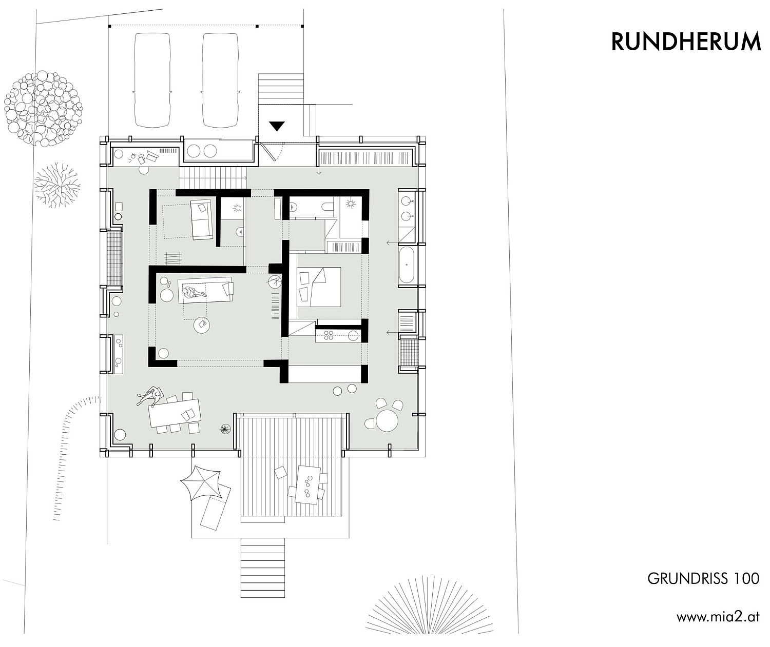 Rundherum home floor plan with revamped interior