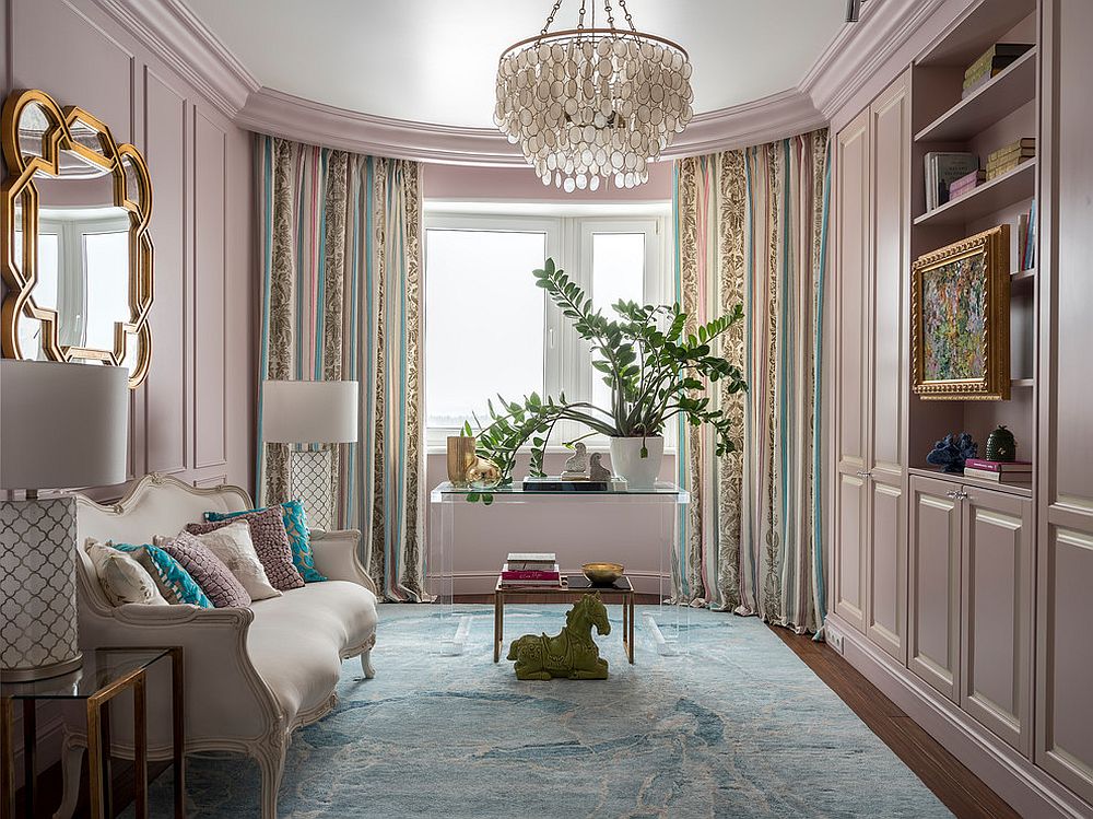 Stunningly-beautiful-living-room-uses-pink-in-an-elegant-fashion-while-embracing-a-timeless-vibe