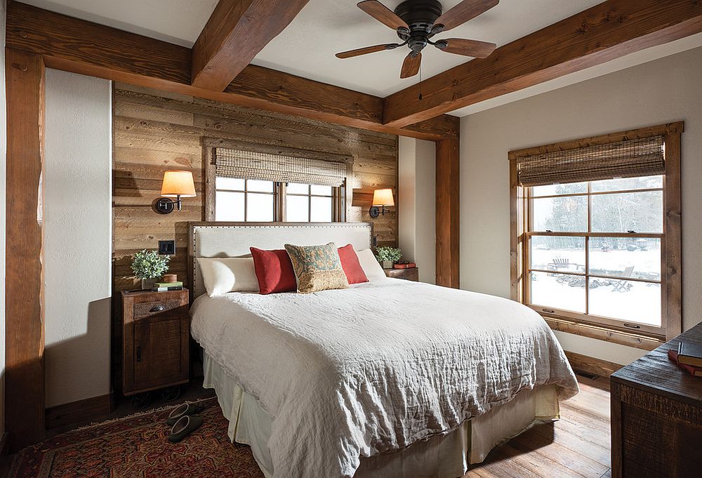 Timber is an element you cannot ignore in the rustic bedroom despite modern finishes