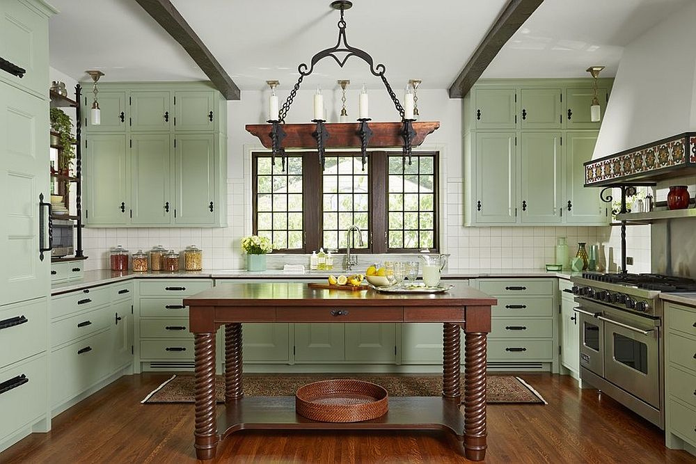 Modern Color Splash: Gorgeously Green Kitchen Cabinets that Usher