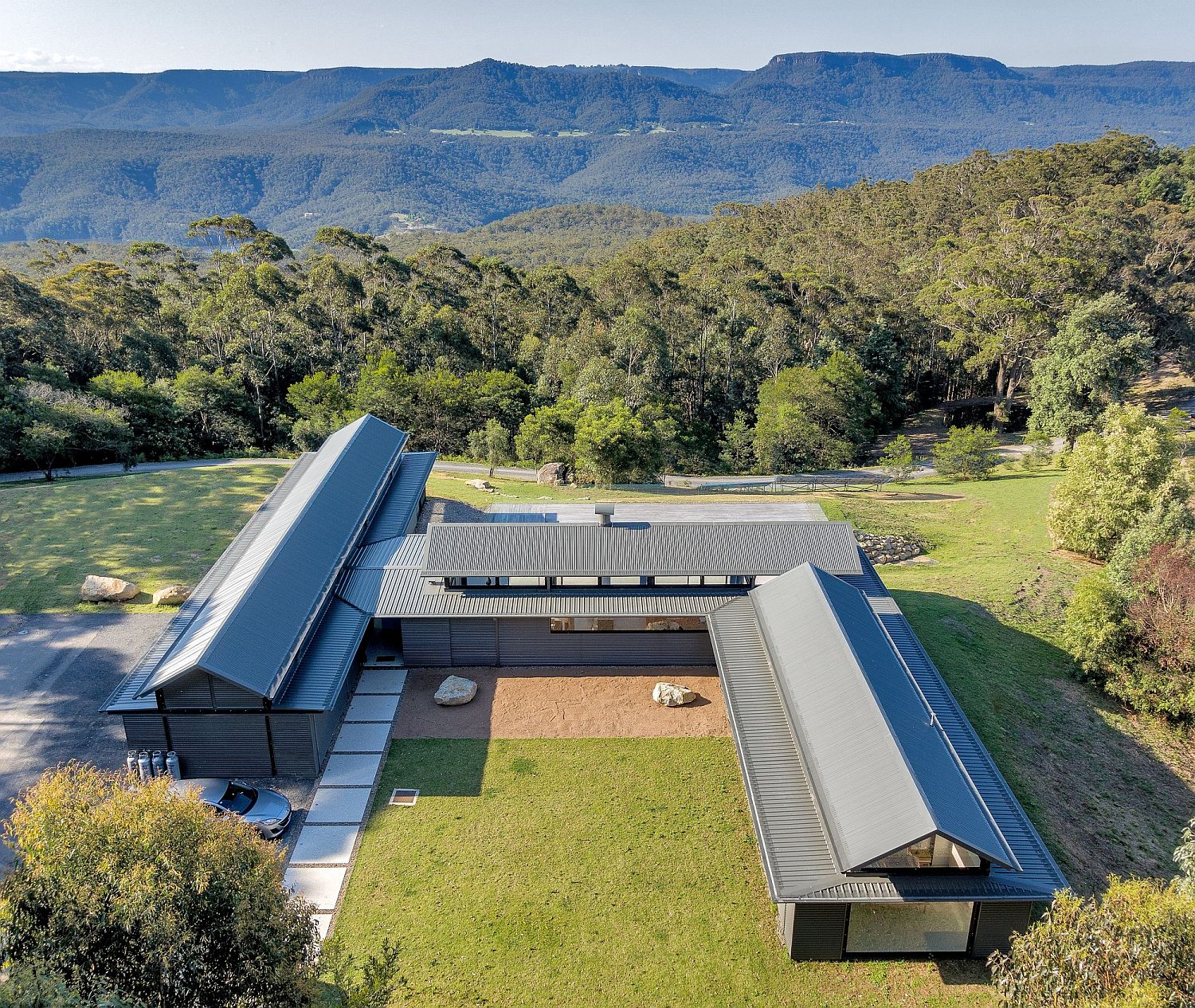 View of the Rural Retreat in Kangaroo Valley with a stunning view of the landscape