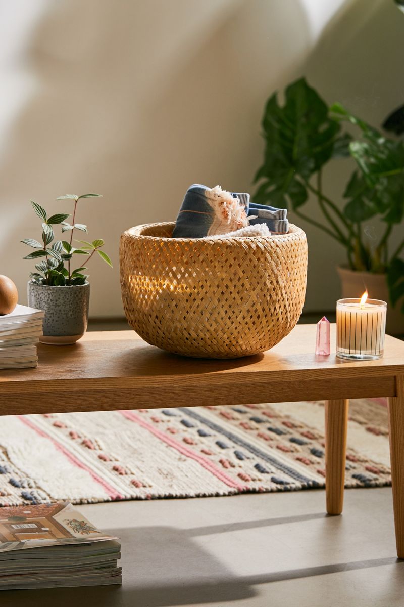 Woven bamboo basket from Urban Outfitters