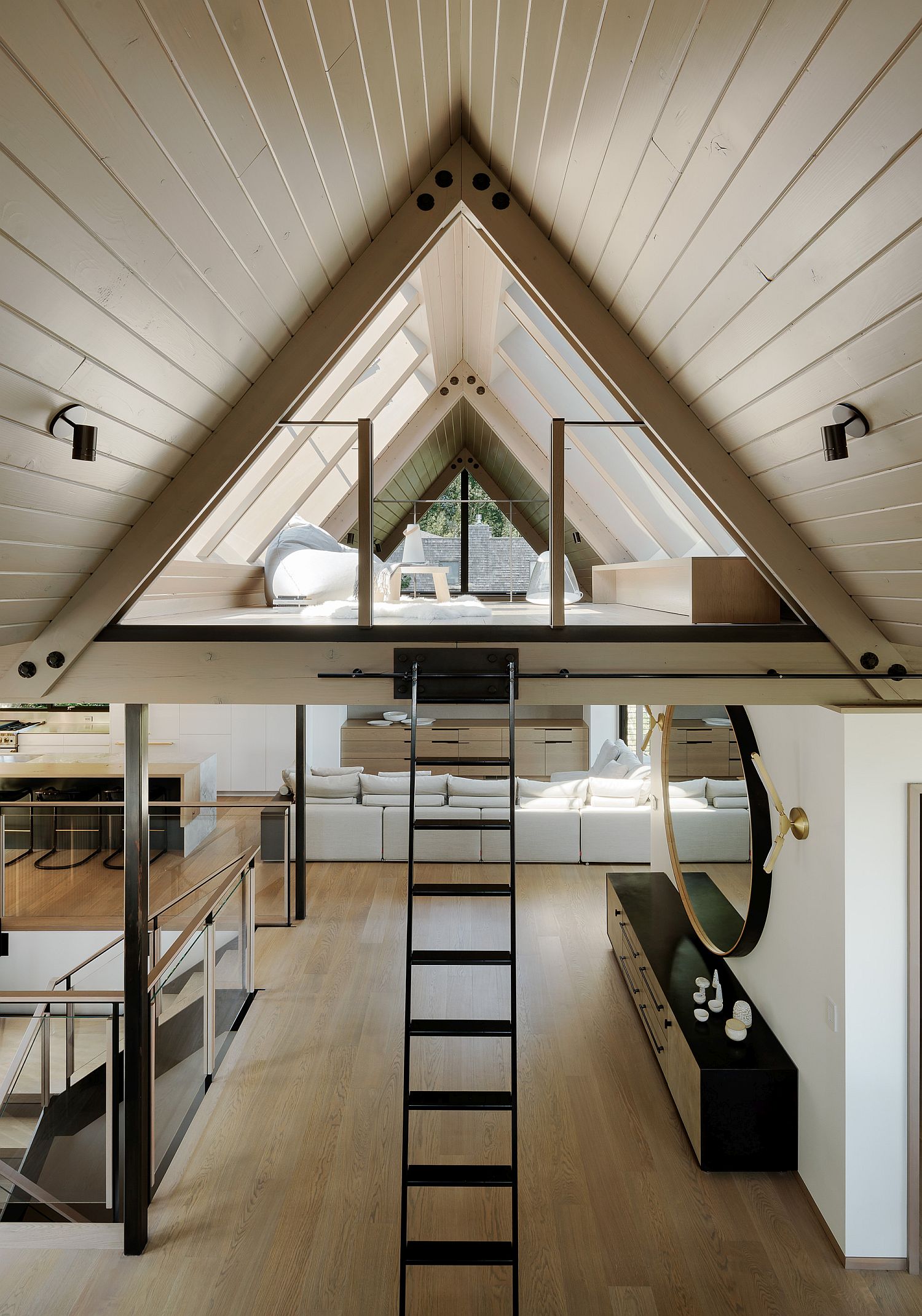 Attic sitting and recreational area of the house