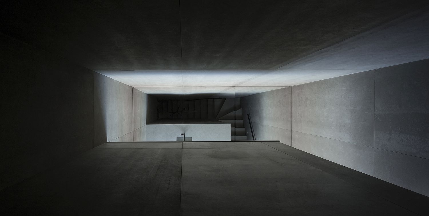 Central stairwell brings light into the various levels of the house