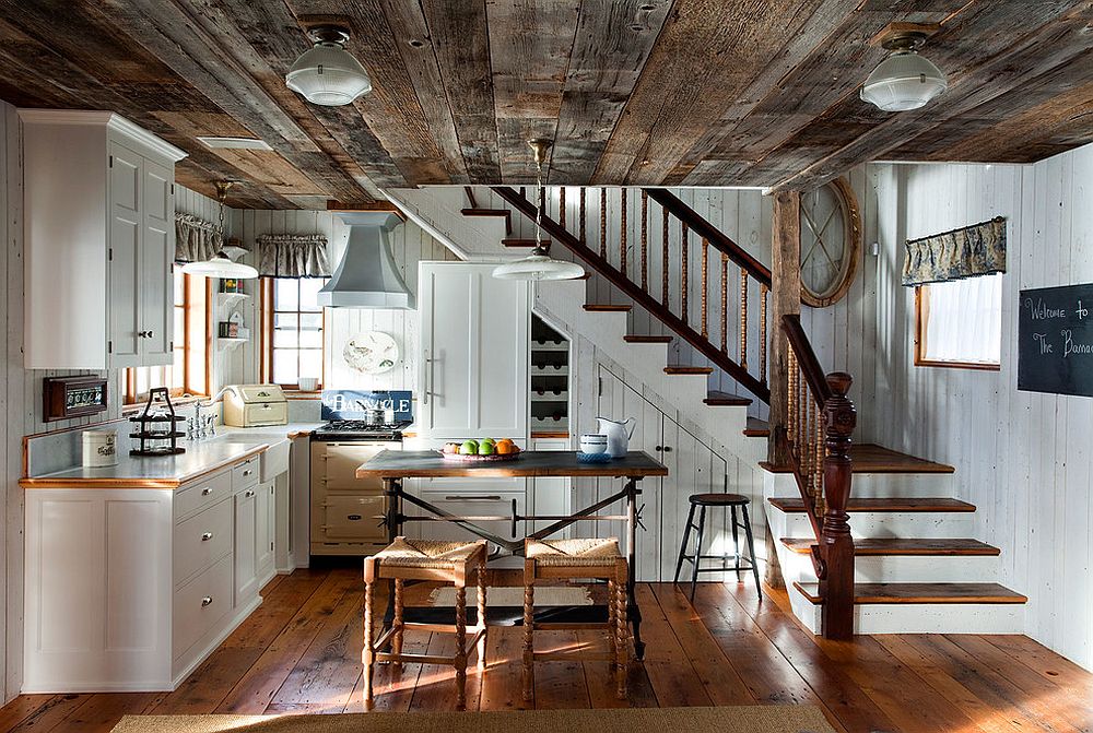 Kitchens With Wooden Ceiling Adding Warmth And Elegance In