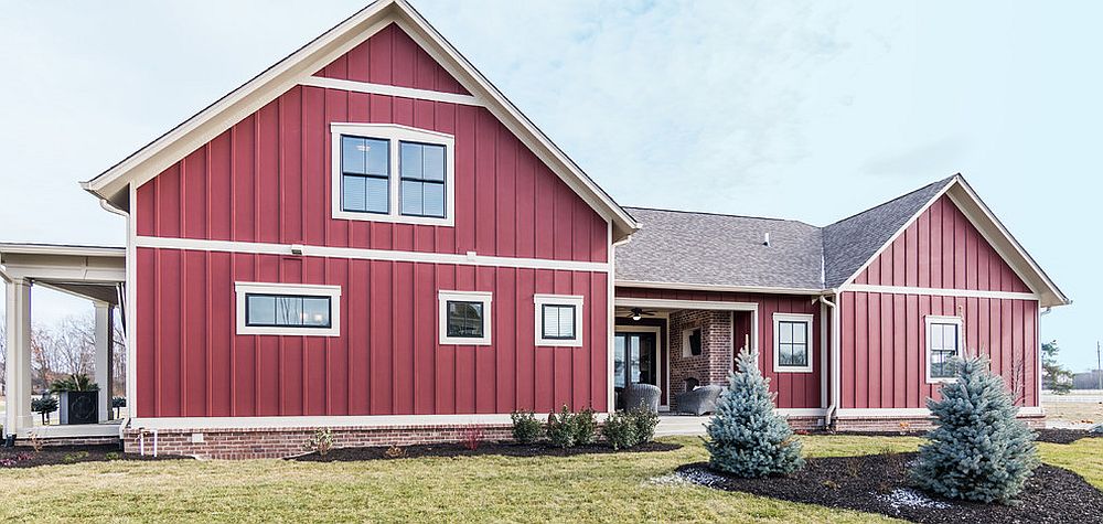 Gray and red is a smart combination that works with a variety of styles