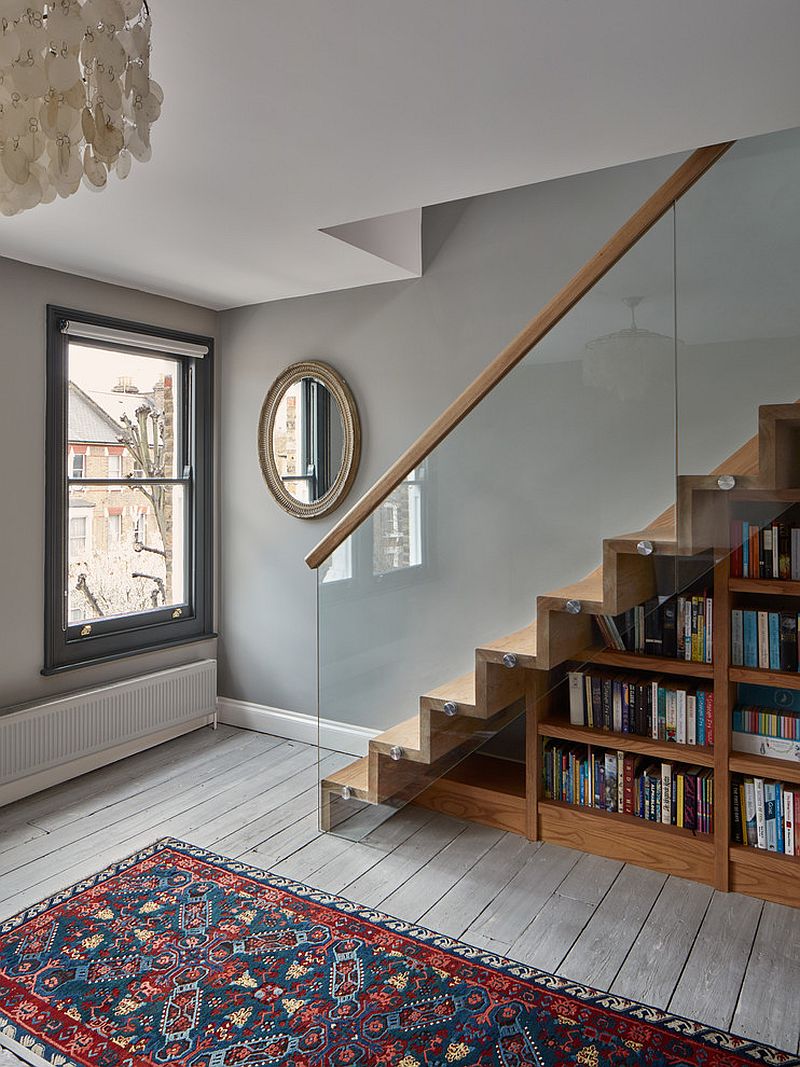 Home library under the staircase for the bibliophile