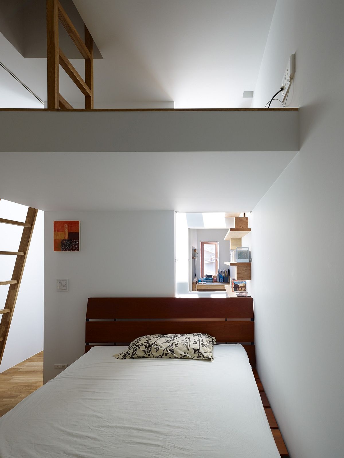 Loft level bedroom of the house with multiple sleeping areas
