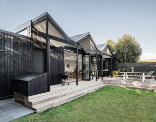 Folded Roof in Charred Cypress Creates a Stunning Modern Extension Down Under!