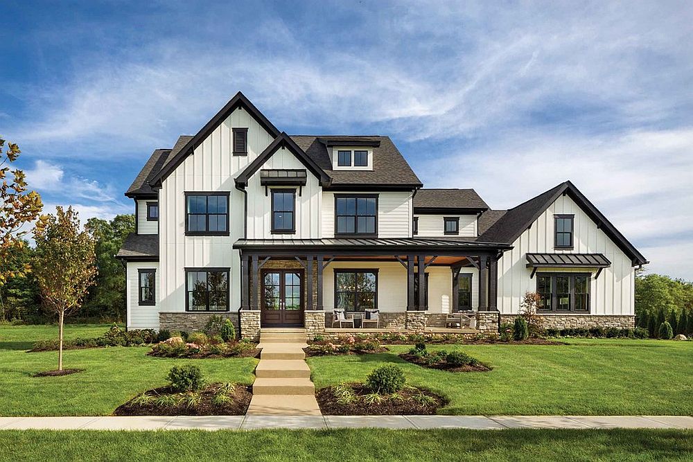 Stunning-exterior-of-the-house-in-black-and-white-offers-a-visual-treat