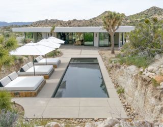 Glass, Boulders and a Desert Landscape that Enthralls: Dramatic Californian Home