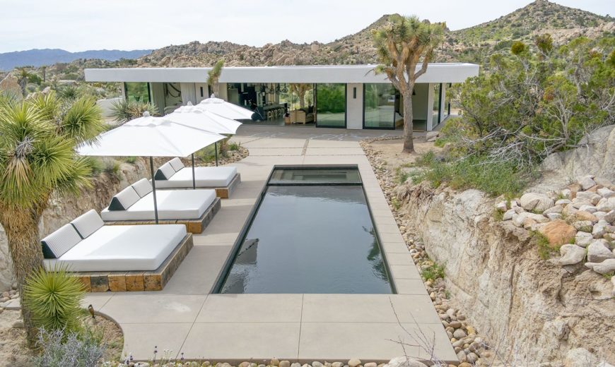 Glass, Boulders and a Desert Landscape that Enthralls: Dramatic Californian Home