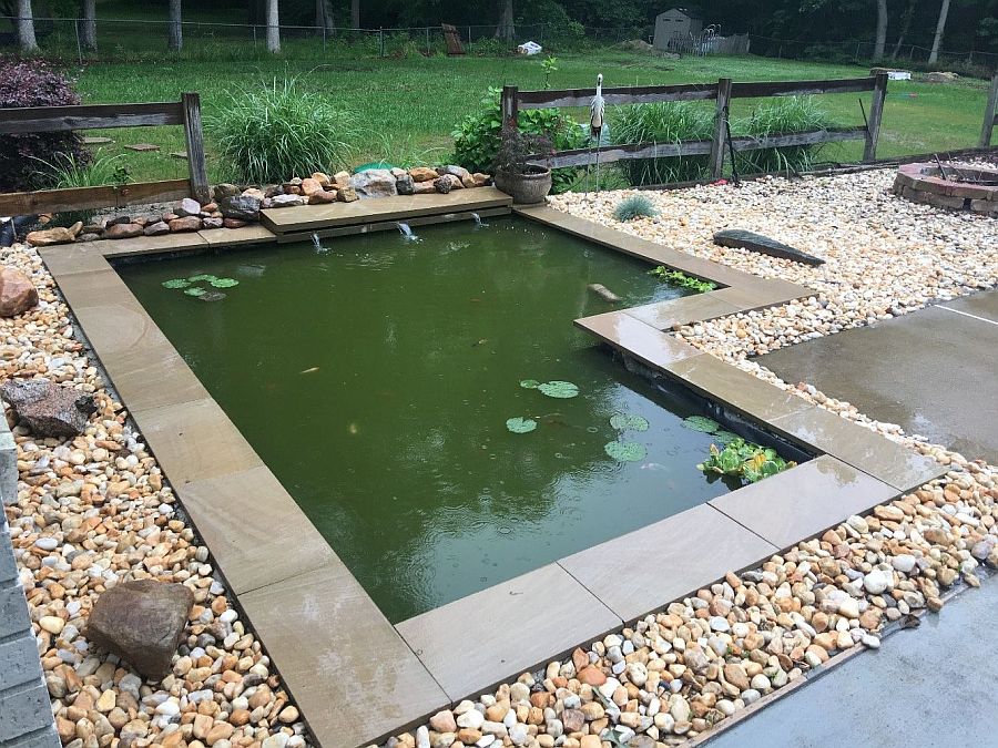 Beautiful and easy backyard koi pond idea