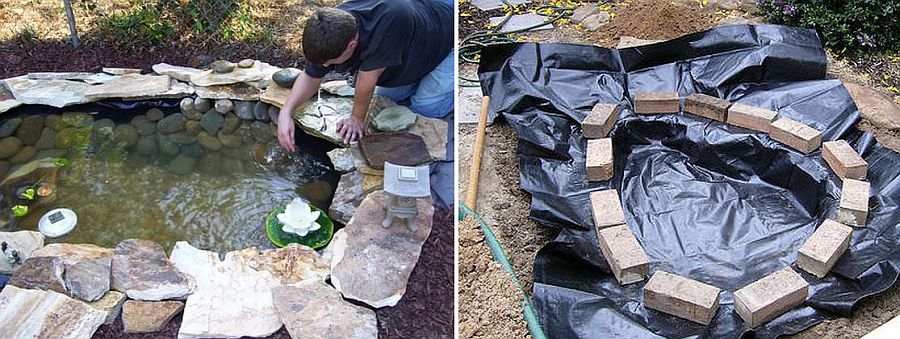 Cost-effective and easy DIY pond idea