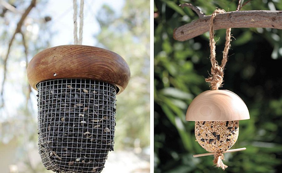 DIY Acorn bird feeder idea