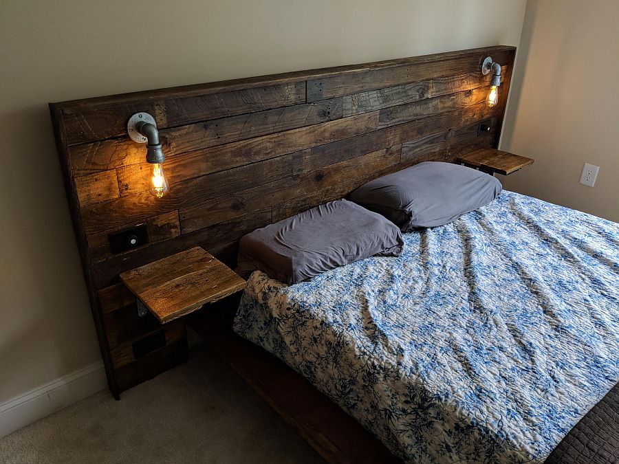 How To Make A Headboard 35 Great Ideas, Diy Headboard With Lights And Storage