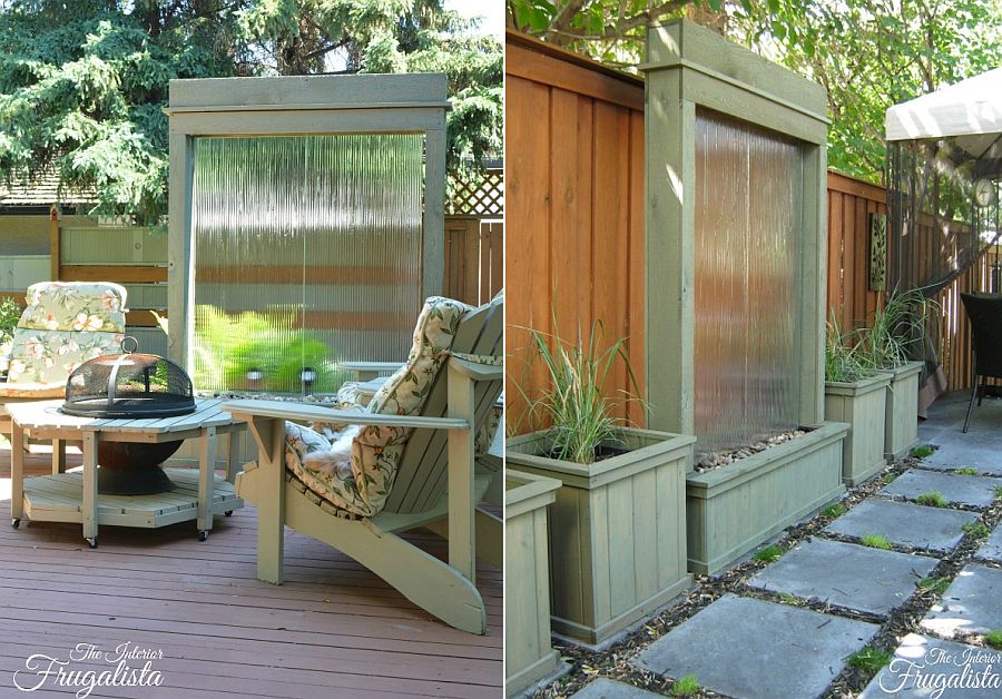 DIY water wall is a great contemporary addition to the modern garden