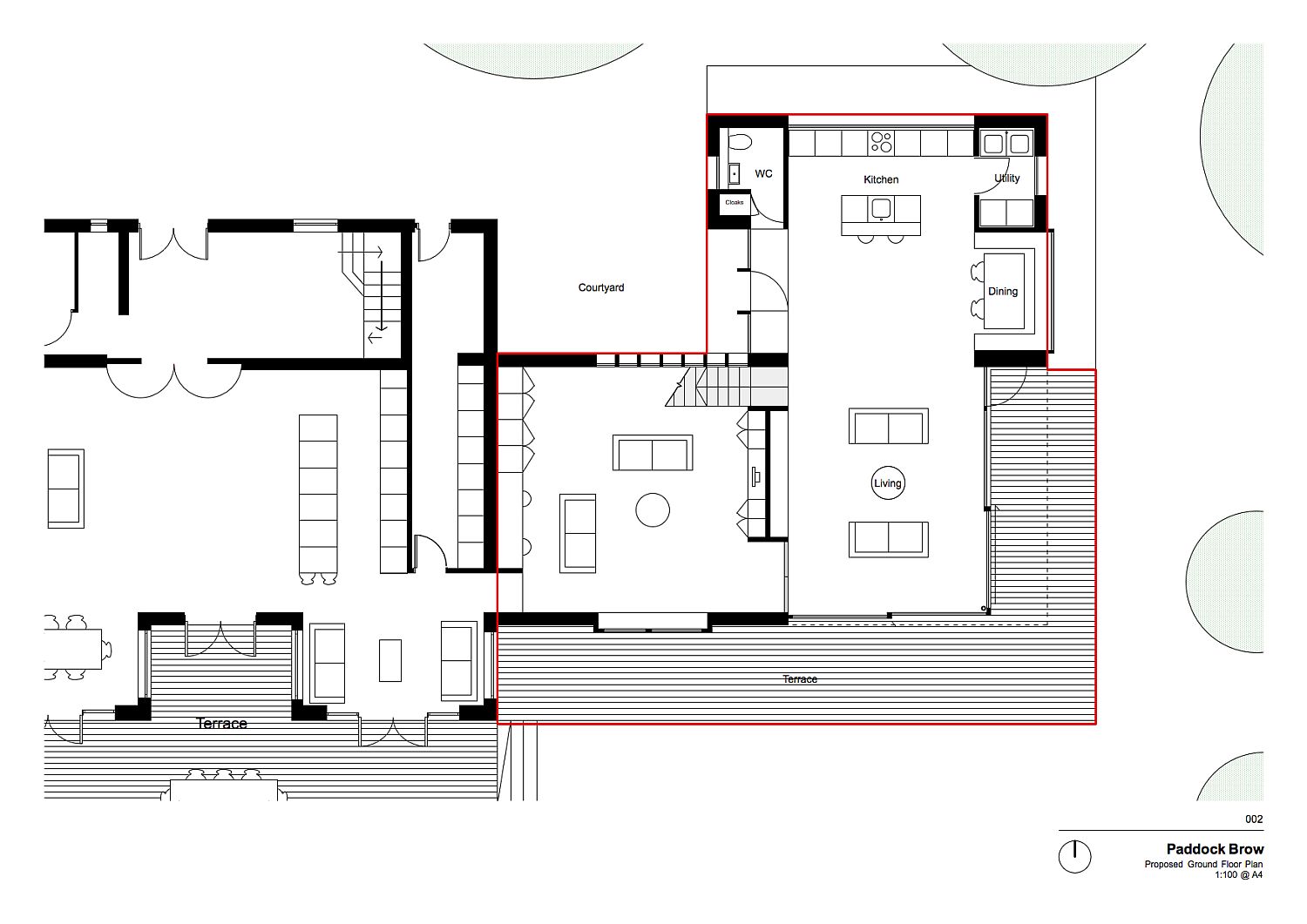 Design plan of Paddock Brow Guesthouse in UK