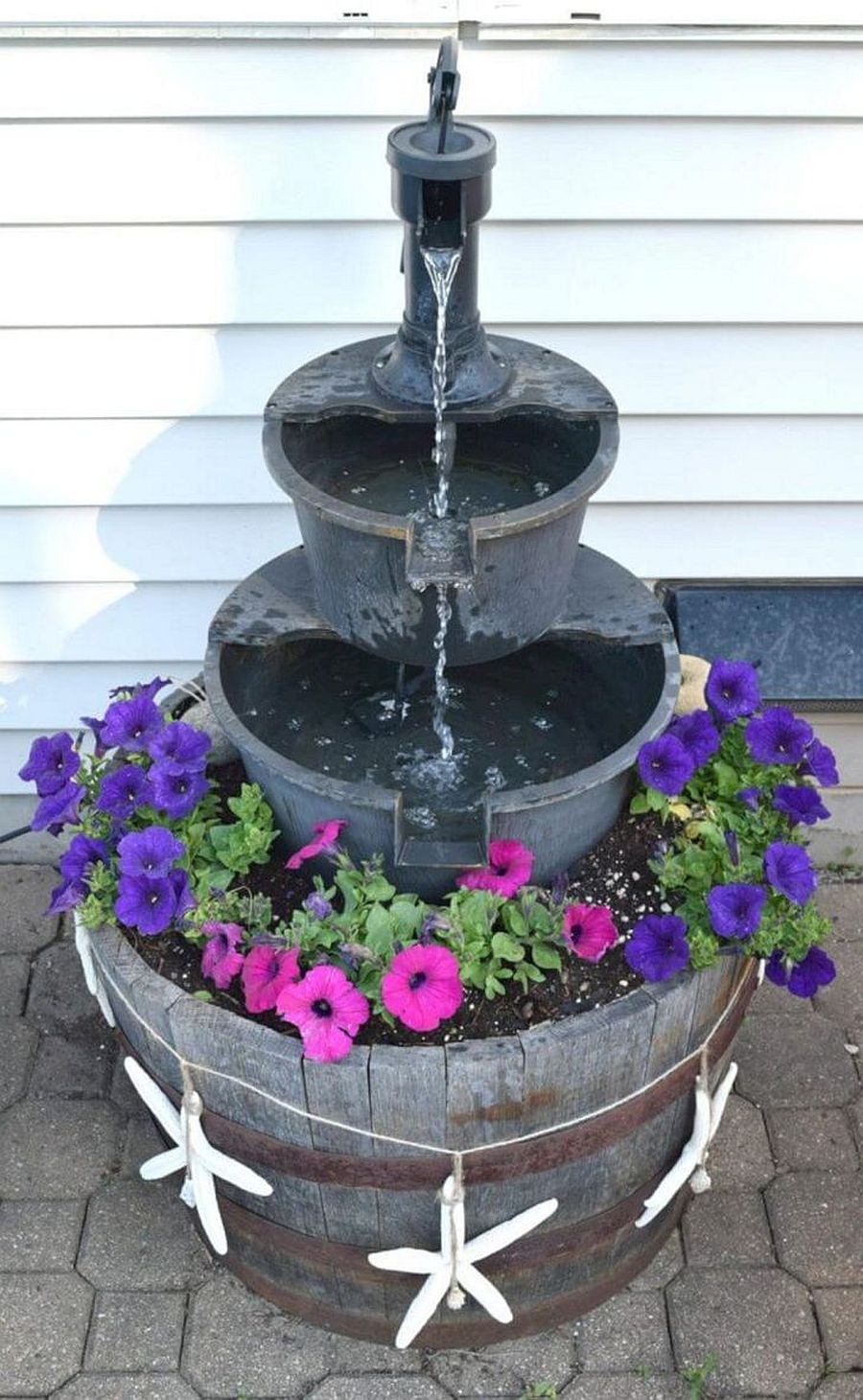 Flowers-add-color-to-the-outdoor-water-feature