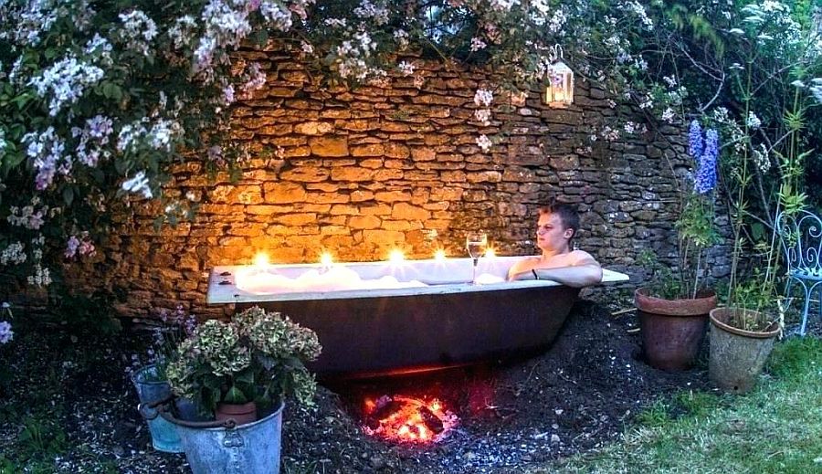 Hot tub with jets and awesome lighting is a great place to relax