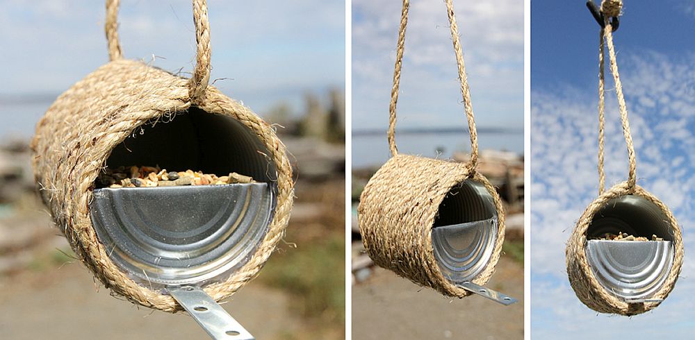 Innovative DIY Sisal Rope Bird Feeder Idea