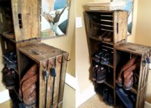 Make-your-own-wooden-crate-shoe-rack-on-wheels-with-ease-217x155