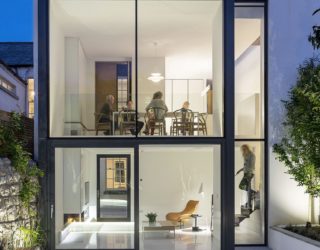 Glassy Rear Extension of Red Brick Victorian Terrace House in Dublin