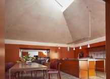 Plastered-ceiling-along-with-orange-cabinets-in-the-kitchen-set-a-stunning-backdrop-217x155