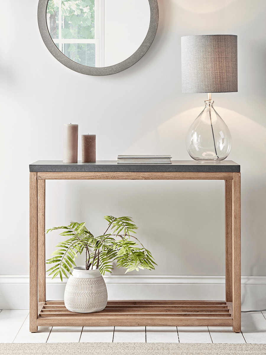 Decorating A Console Table In An Entryway, Hall Console Table And Mirror Setup