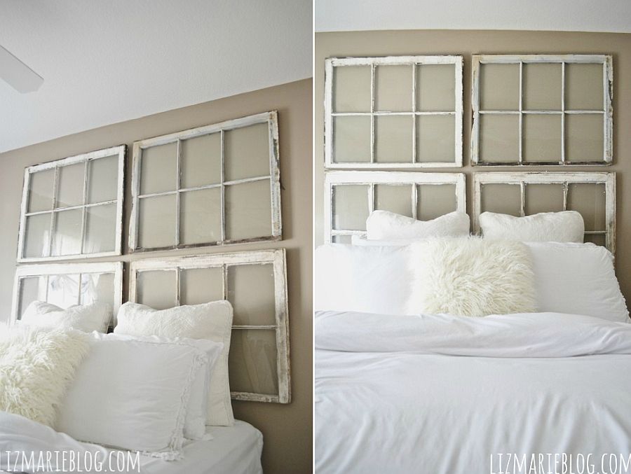 Antique-window-DIY-headboard-for-the-shabby-chic-bedroom