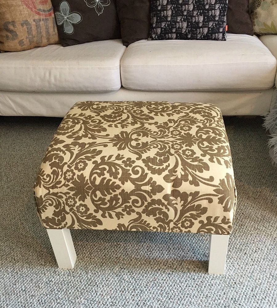 Coffee table ottoman IKEA Hack is easy to craft