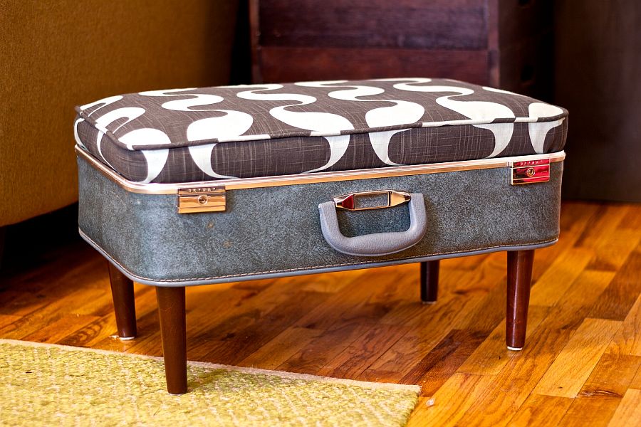 Create your own DIY suitcase ottoman