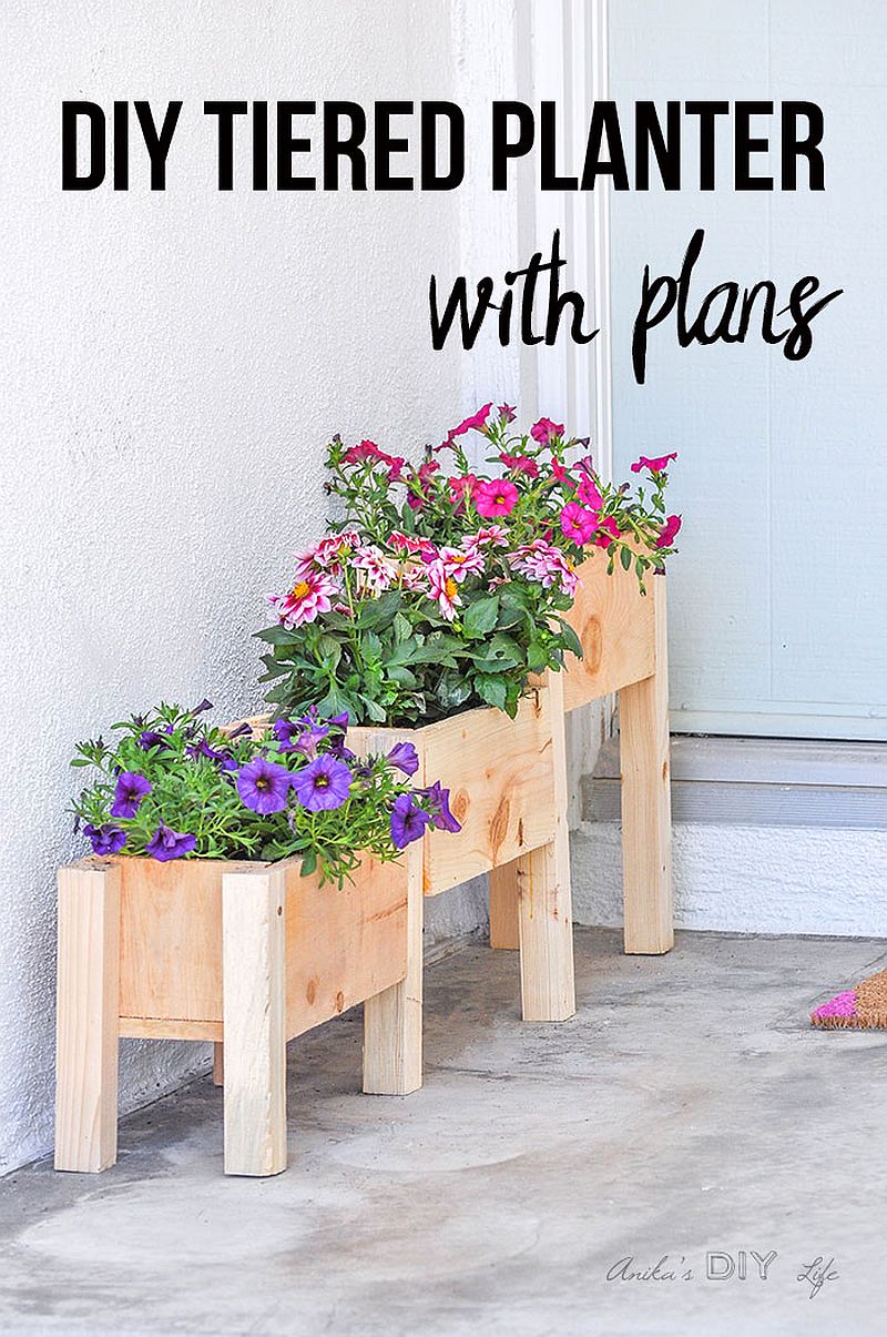 Dashing DIY tiered planter built for just $10