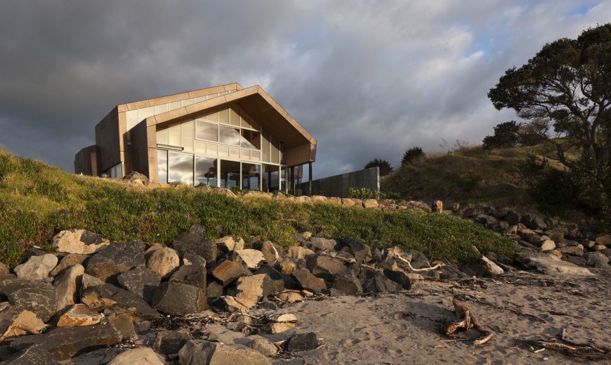 Weathered Steel and Wood Home on Ocean’s Edge Inspired by Life on the High Seas!