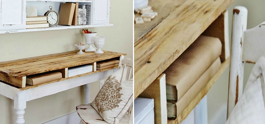 Easy DIY pallet desk idea