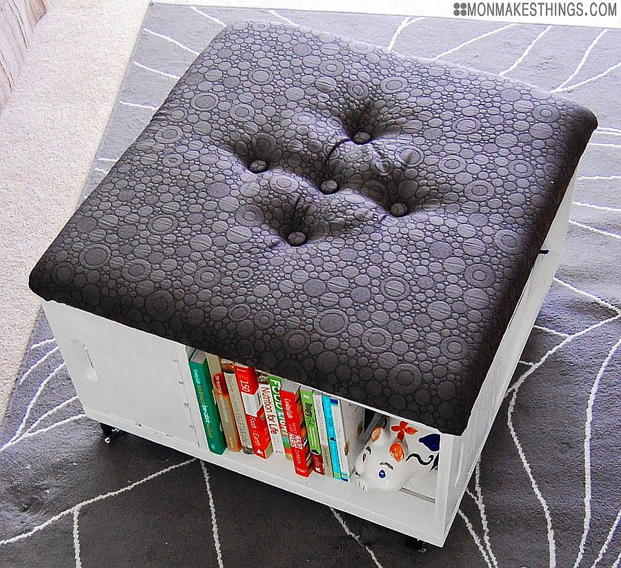 Exquisite-DIY-ottoman-with-storage-shelf-for-books-and-more