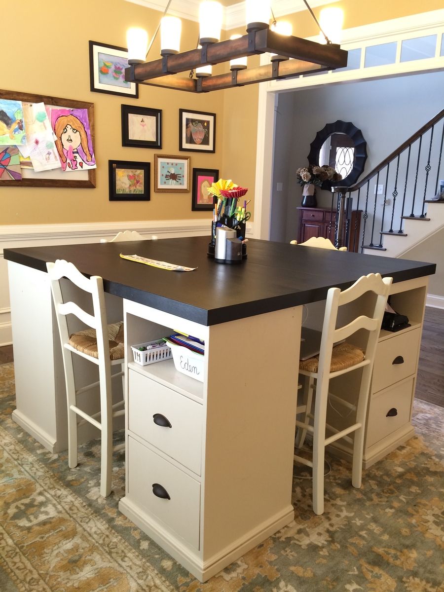 Exquisite-modern-crafts-table-with-four-stations-and-amazing-array-of-storage-options