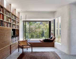 Modern Renovation of this Californian Bungalow in Elwood Relies on Wood and Stone