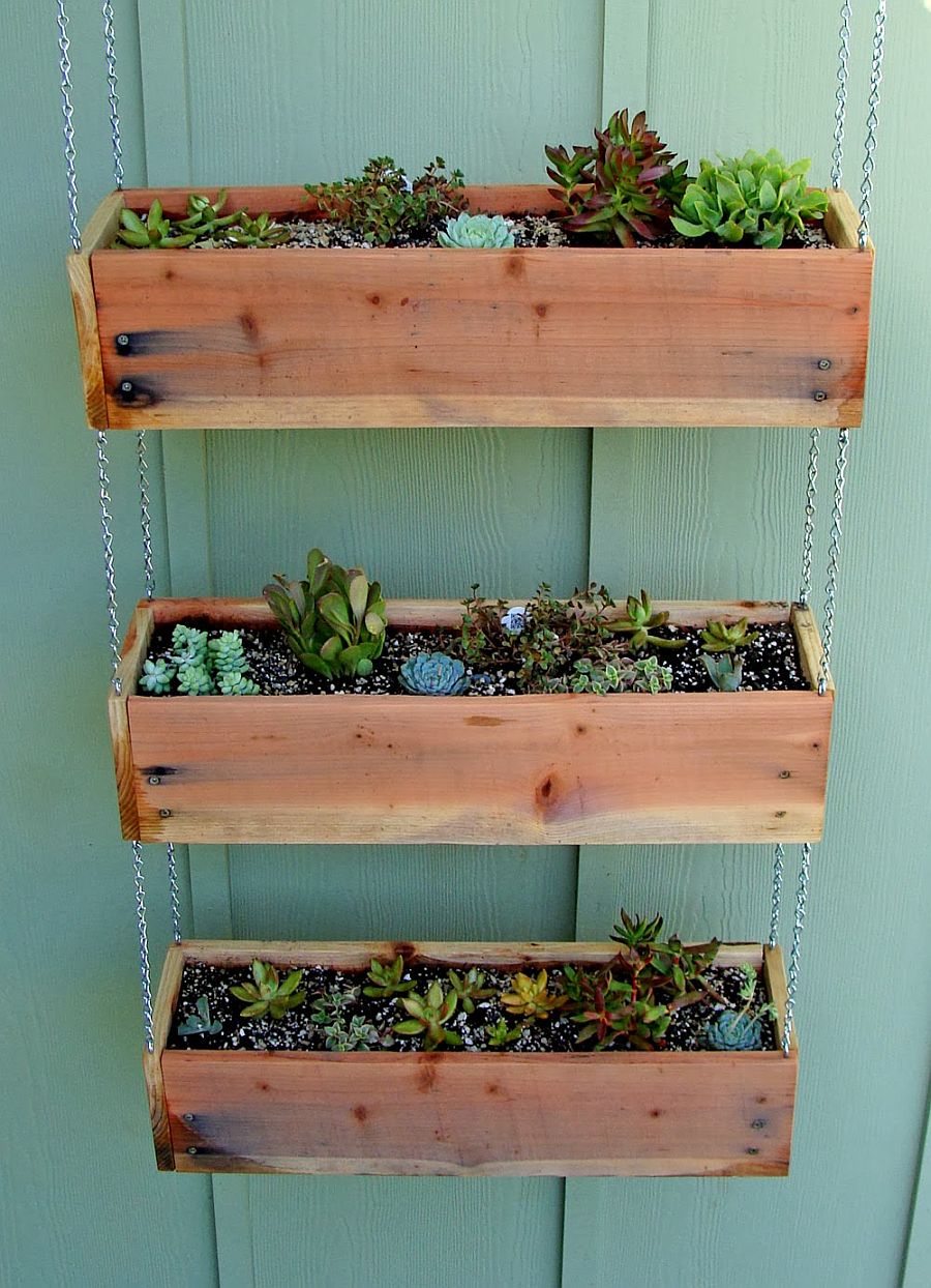 Fabulous tiered planter boxes idea