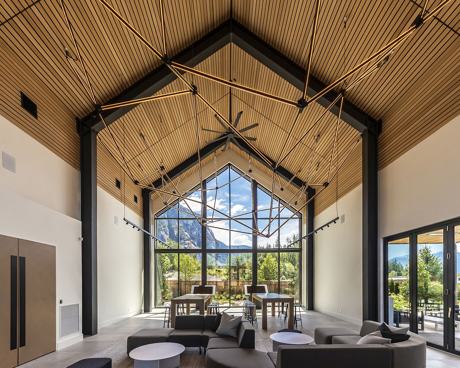 Gable-roofs-and-stunning-interior-of-the-captivating-Sea-and-Sky-Centre