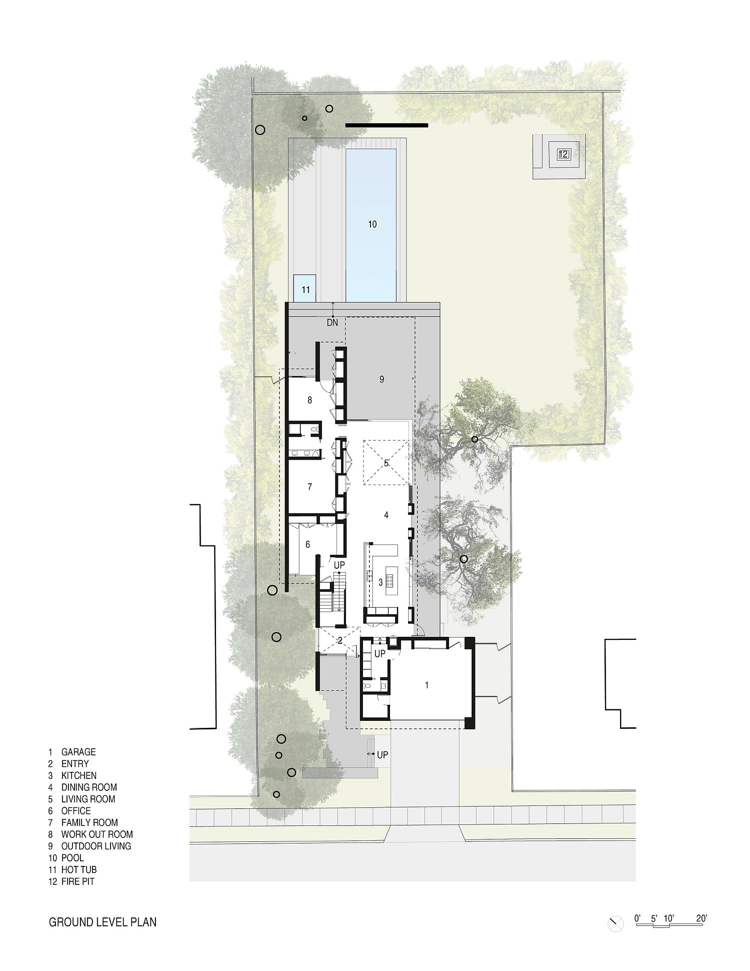 Ground floor plan of the Tree House