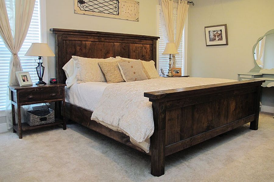 Homemade-farmhouse-style-bed-made-with-supplies-on-the-cheap