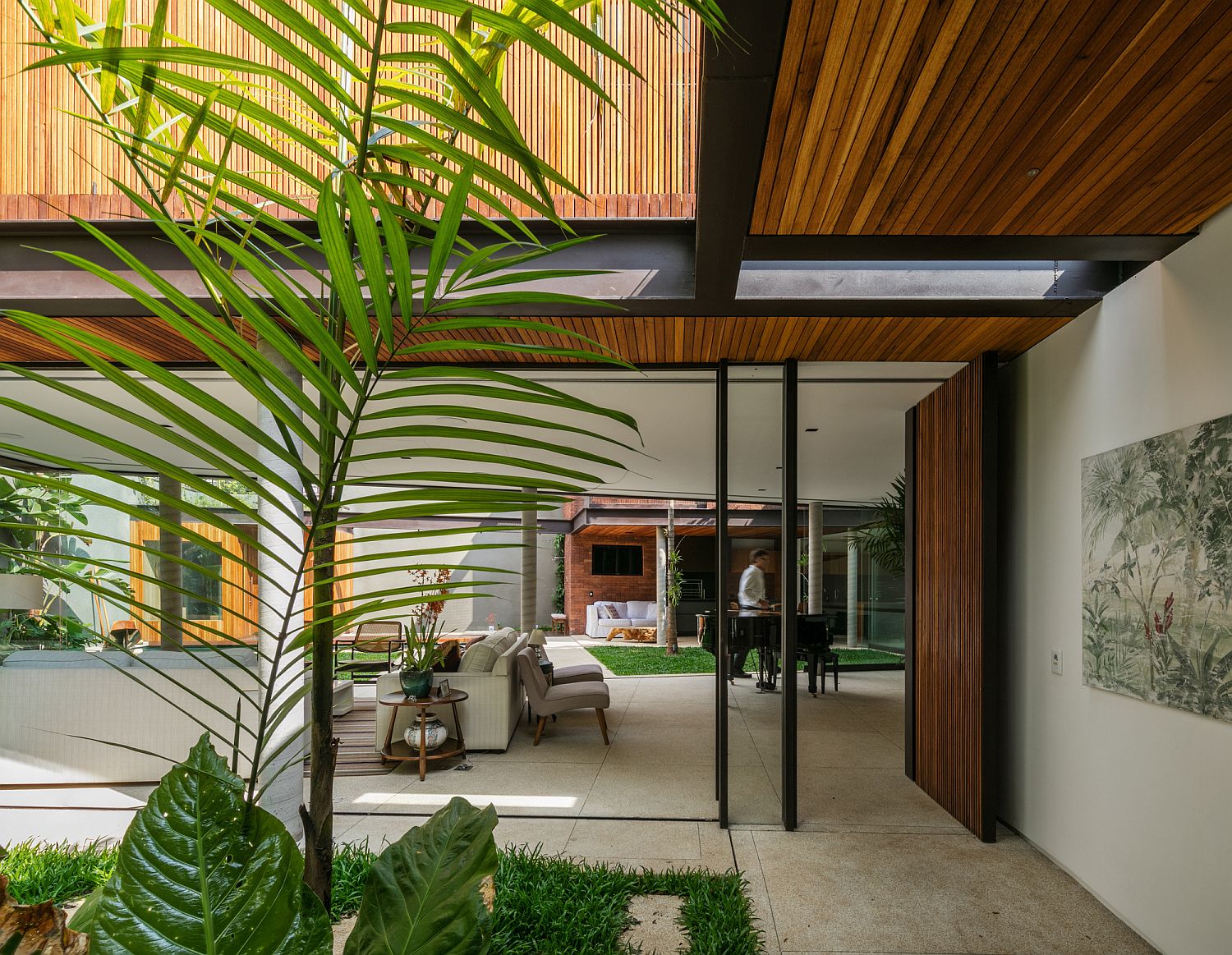 Kitchen and living area of the house almost feel like sheltered outdoor spaces