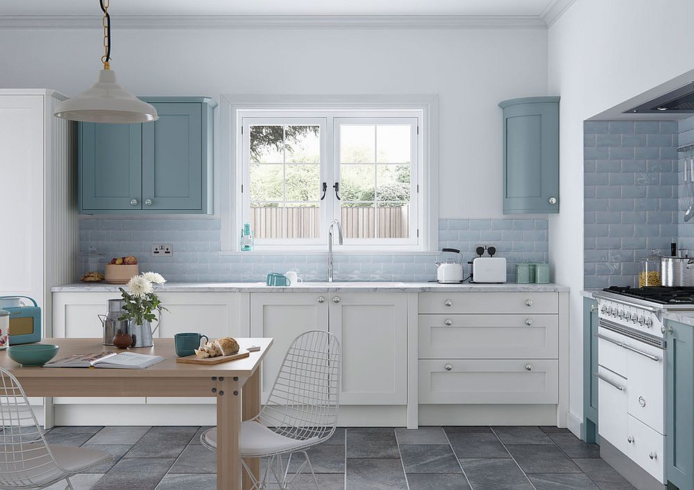 Light-blue-and-white-kitchen-with-an-understated-modern-style