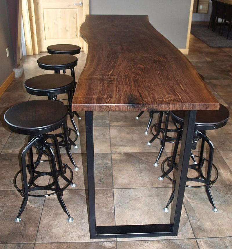 Live-edge-bar-table-that-can-be-easily-crafted-at-home